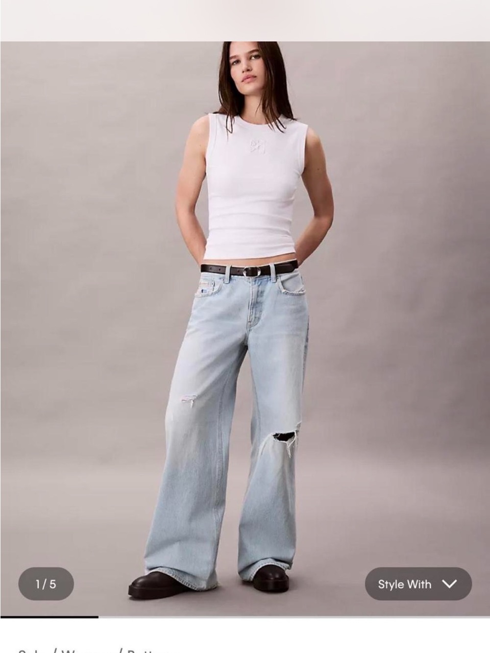 Calvin Klein low rise loose Jeans
